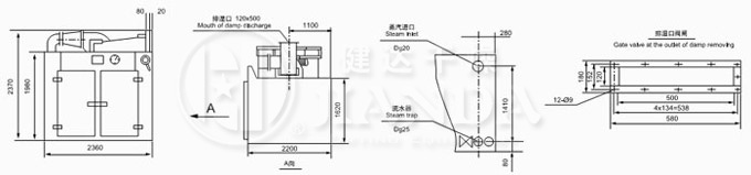CT-II型烘（hōng）箱尺寸示意圖
